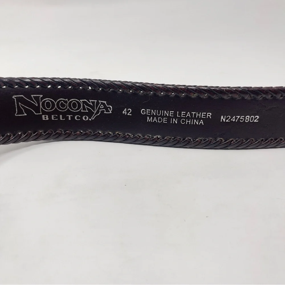 Nocona‎ Genuine Leather Belt Size 42 | Western Tooled Belt | Add Your Own Buckle